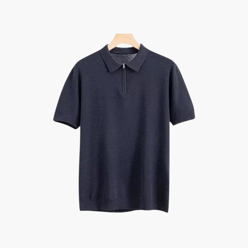 Brooks | korte mouwen heren half rits gebreide polo