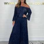 Off-shoulder kantjurk met een ruime snit – Boho-chic ontmoet elegantie