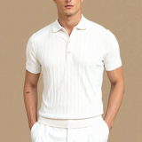 Elegante heren polo in het wit – Minimalistisch en tijdloos