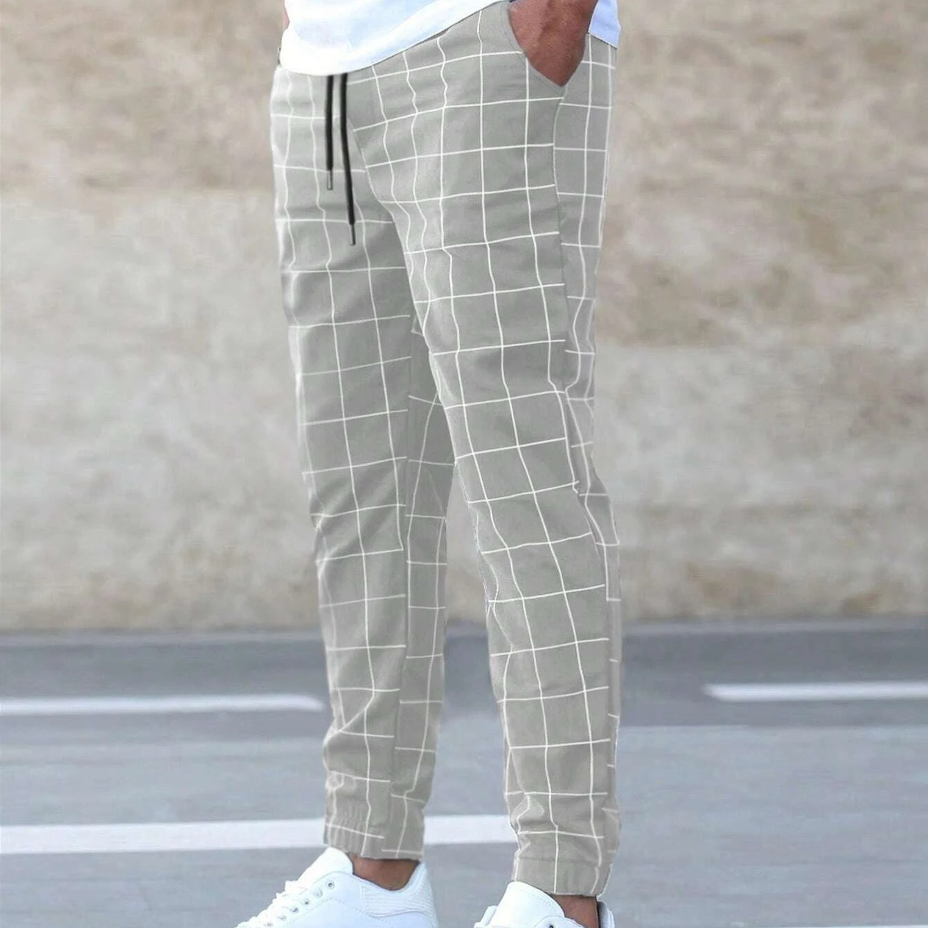 Elroy™ Heren Geruite Slim-Fit Broek