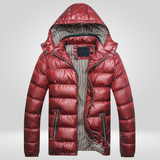Heren Gewatteerde Winterjas – Warme Mantel met Capuchon