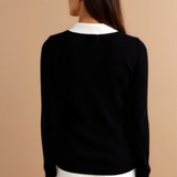Langarmige Poloshirt met Contrasterende Kraag