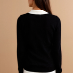 Langarmige Poloshirt met Contrasterende Kraag