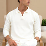 Minimalistisch Gebreid Poloshirt | Elegantie & Comfort in Perfectie