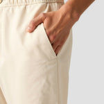 Killian | Beige herenbroek met elastische tailleband en knoopsluiting