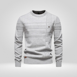 Heren Gebreide Pullover – Slim Fit Trui van Ademend Katoenmix