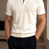 Heren Poloshirt met Contrastdetails – Elegant & Modern