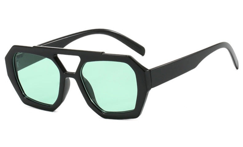 Oversized Zonnebril met Statement Frame en UV Bescherming