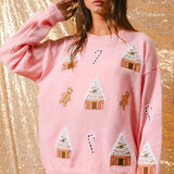 Jocelyn | Vrouwen Winter Kerst Crew Neck Sweater