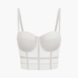 Ida | Figuuraccentuerende Bustier-top met Beugelcups en Transparante Mesh-Structuur