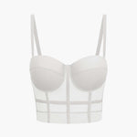 Ida | Figuuraccentuerende Bustier-top met Beugelcups en Transparante Mesh-Structuur