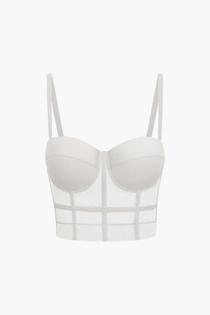 Ida | Figuuraccentuerende Bustier-top met Beugelcups en Transparante Mesh-Structuur