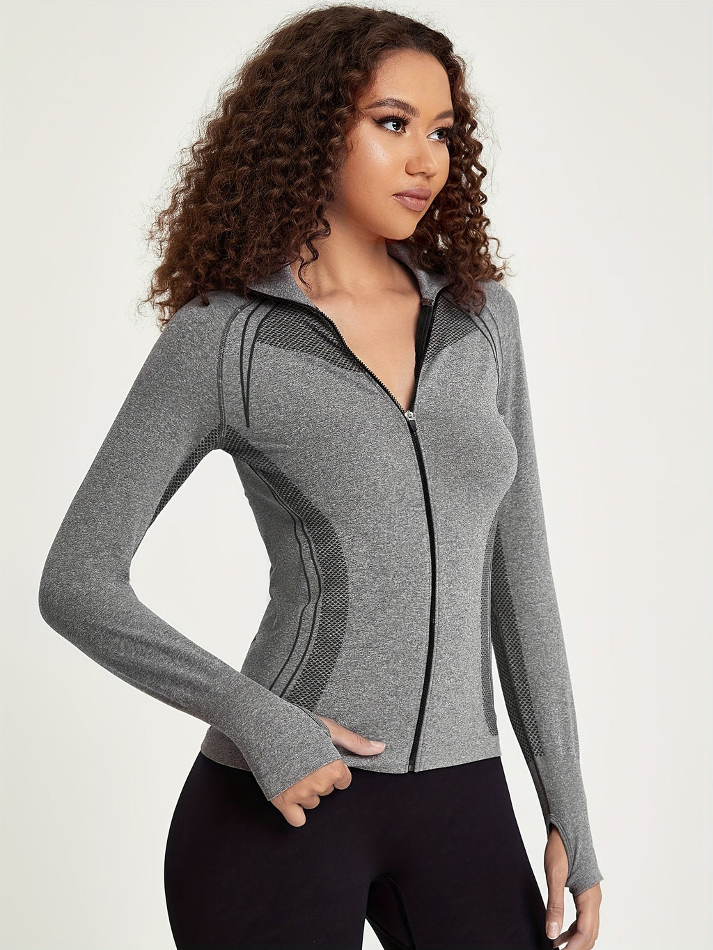 Elisa | Naadloze Sportjacke met Rits