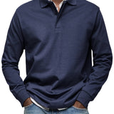 Heren Polo Lange Mouw Klassiek Comfort