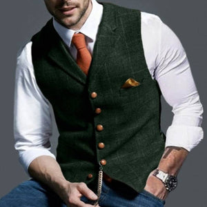 Lars™ Klassieke Heren Gilet met Vintage Look