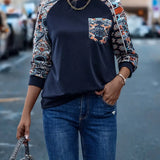 Claire™ Dames Longsleeve Met Bloemenmouwen