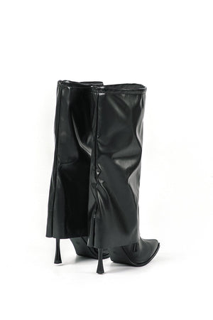 Olivia | Zwarte Designerlaarzen met unieke oversized look