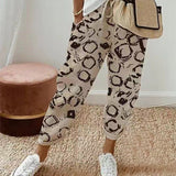 Dames Losvallende Broek met Print – Luchtige Wijde Zomerbroek met Elastische Taille