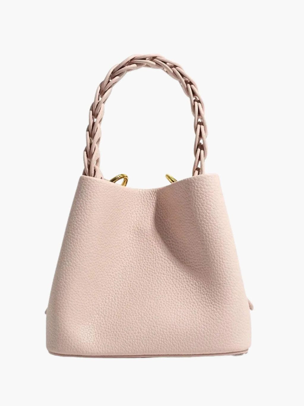 Yamina | Elegante gestructureerde handtas met gevlochten handvat