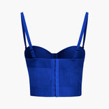 Ida | Figuuraccentuerende Bustier-top met Beugelcups en Transparante Mesh-Structuur