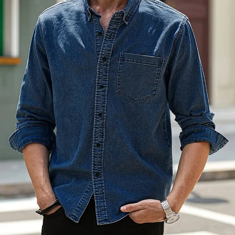 Daniel | Casual Lange Mouwen Denim Shirt in Klassieke Look