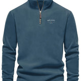 Heren Half Zip Trui Casual Warm Modern