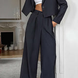 Feline | Moderne Blazer & Wijde Broek voor Stijl.