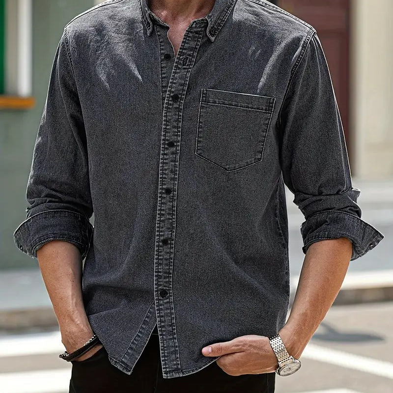 Daniel | Casual Lange Mouwen Denim Shirt in Klassieke Look