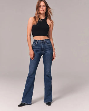 High™ Waist Flared Jeans | Katoen & Elasthaan | Trendy en Comfortabel