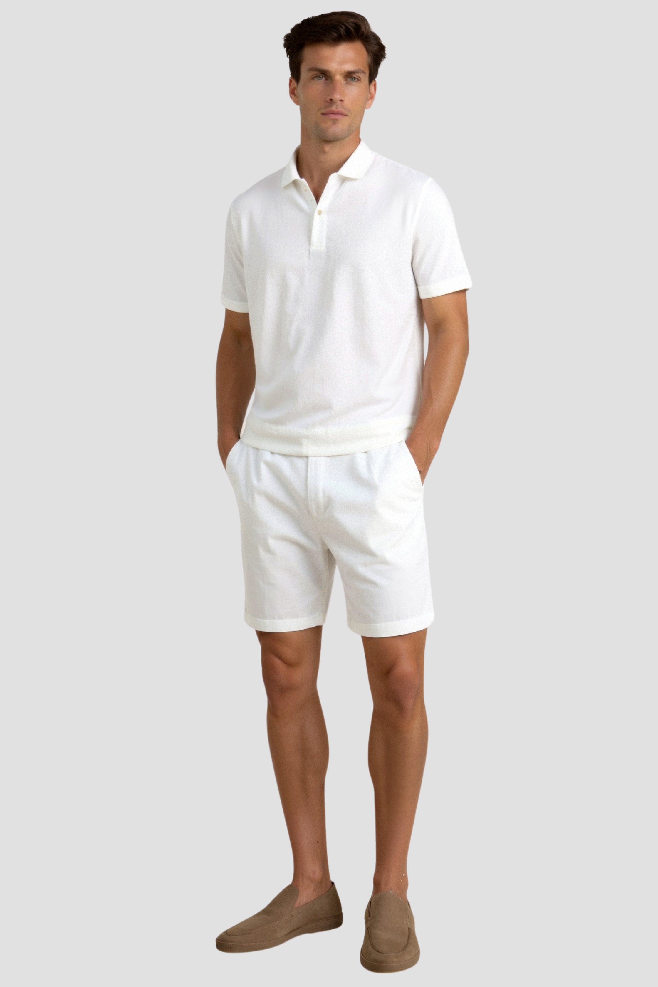 Heren Shorts in Beige met Koord – Minimalistisch Comfort