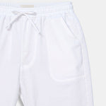 Leonardo | Heren-Loungebundhose in Wit met Kordelzug
