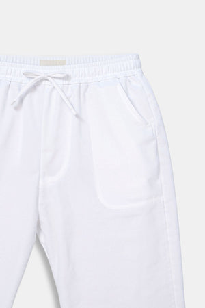 Leonardo | Heren-Loungebundhose in Wit met Kordelzug