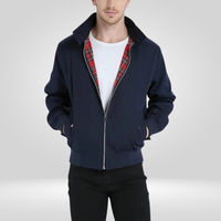 Retro Legend Jacket – Tijdloze Herenjas met Tartan Voering en Ritssluiting