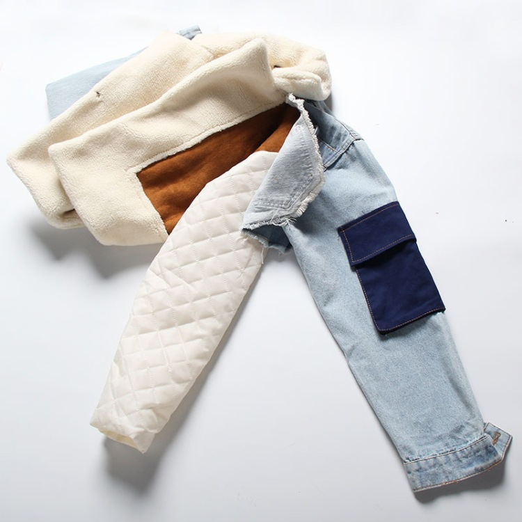 Denim™ Sherpa Jas | Kort Model | Unieke Combinatie van Materialen