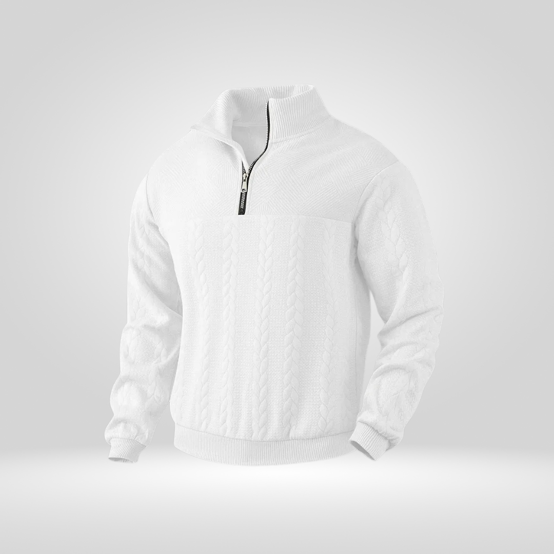 Heren Half-Zip Trui – Stijlvolle Henry Kraag en Casual Comfort