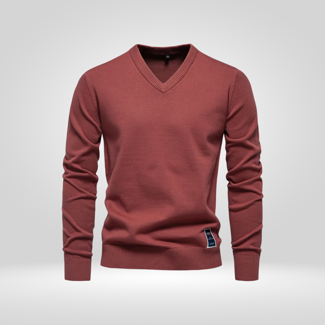 V-Hals Trui – Zachte Gebreide Pullover met Tijdloze Stijl