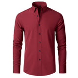 Benjamin | Classic Slim Fit Stretchable Lange Mouwen Business Shirt