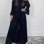 Off-shoulder kantjurk met een ruime snit – Boho-chic ontmoet elegantie