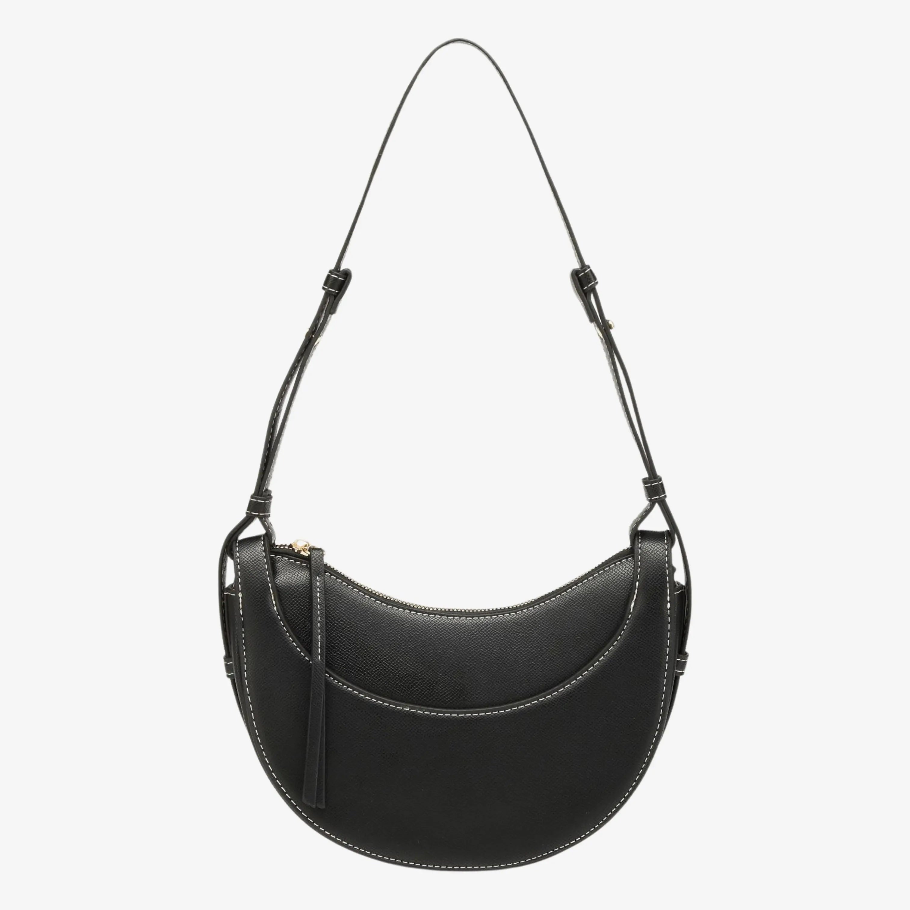 Amily | Verstelbare Schouderriem Gebogen Crossbody-Tas met Kwastje