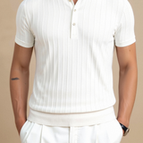 Elegante heren polo in het wit – Minimalistisch en tijdloos