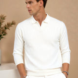Minimalistisch Gebreid Poloshirt | Elegantie & Comfort in Perfectie