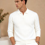 Minimalistisch Gebreid Poloshirt | Elegantie & Comfort in Perfectie