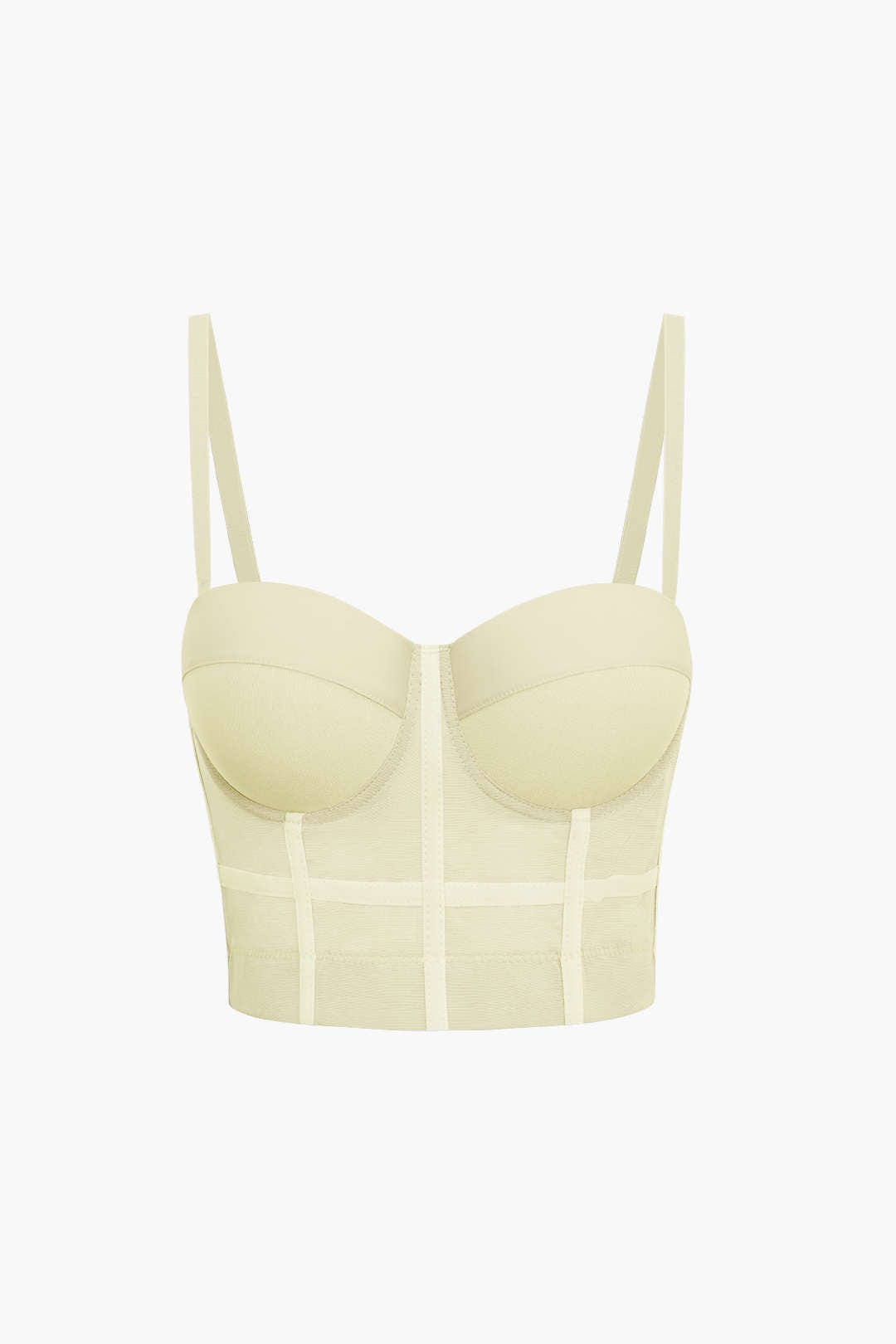 Ida | Figuuraccentuerende Bustier-top met Beugelcups en Transparante Mesh-Structuur