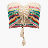 Naila | Boho-Haak-Bestaat uit Bustier & Shorts