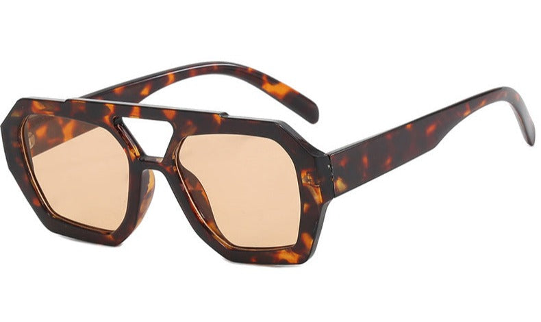 Oversized Zonnebril met Statement Frame en UV Bescherming