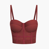Ida | Figuuraccentuerende Bustier-top met Beugelcups en Transparante Mesh-Structuur