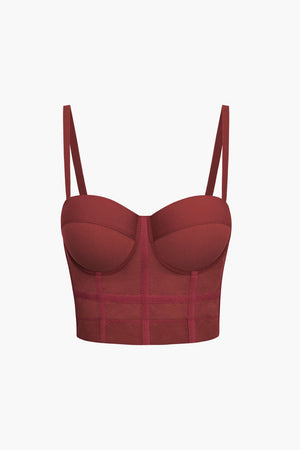 Ida | Figuuraccentuerende Bustier-top met Beugelcups en Transparante Mesh-Structuur