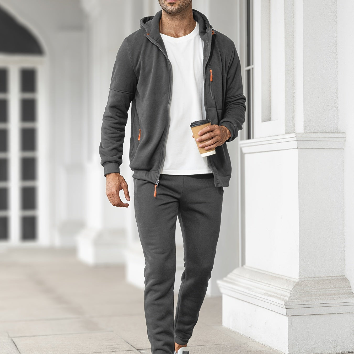 Trainingspak Heren  - Comfortabel, 100% Katoen & Modern Ontwerp voor Winterdagen
