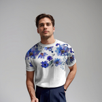 Damiano | Florale Korte Mouwen Shirt voor Heren