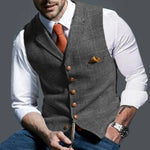 Lars™ Klassieke Heren Gilet met Vintage Look